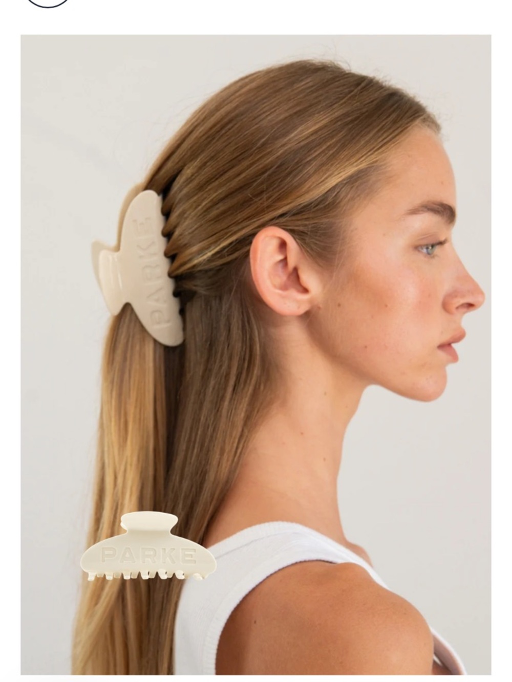 New Parke Bridal Cream Hair Claw Clip
